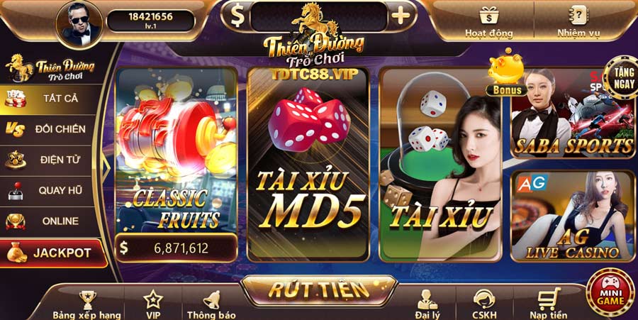 TDTC-Thiên Đường Trò Chơi game trực tuyến